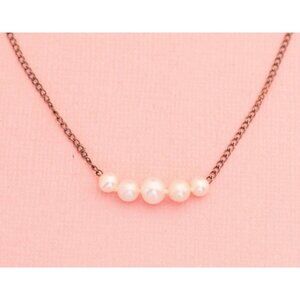 Victorian Vintage Sterling Silver Pearls Necklace | 18.5 inch | Avon | H20